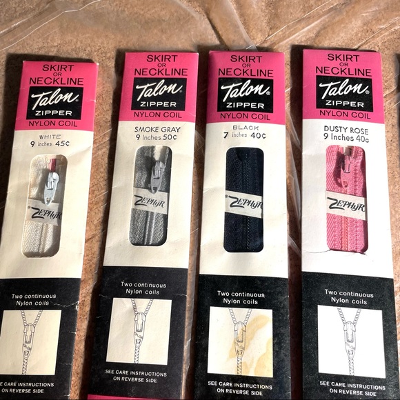 8 Vintage Talon Skirt Dress Blouse Trouser Zippers - Picture 4 of 10